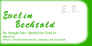 evelin bechtold business card